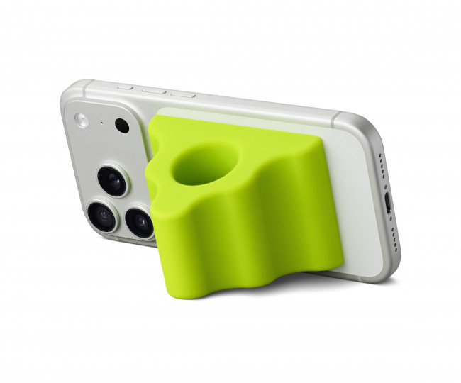 Аксессуар для iPhone, который сочетает в себе ручку и подставку, Hikawa Phone Grip & Stand Color: Chartreuse